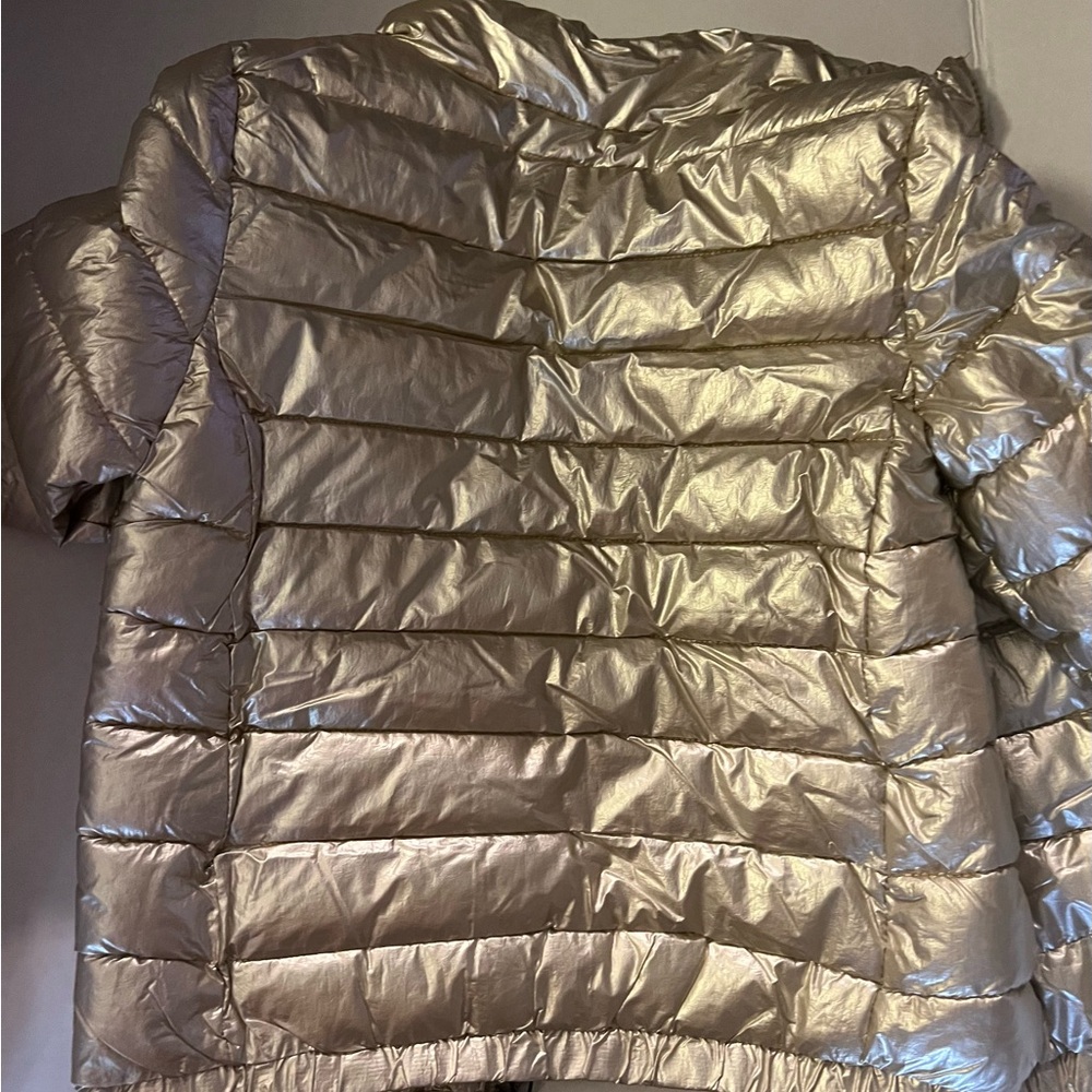 chic Gold Puffer Jacket - Picture 2 of 4